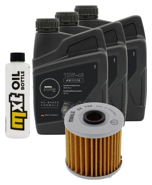 Inspektionspaket 3L 10W-40 + Ölfilter für Kawasaki KLR KLX R 650 ccm Bj. 1993 - 2003