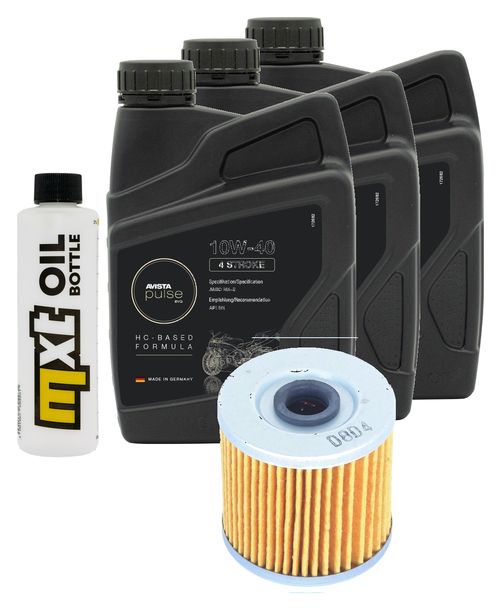 Inspektionspaket 3L 10W-40 + Ölfilter für Kawasaki KLR KLX R 650 ccm Bj. 1993 - 2003