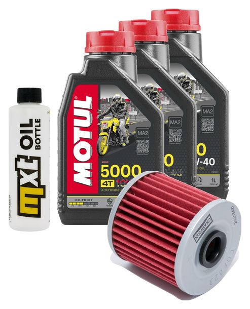 Inspektionspaket 3L 10W-40 + Ölfilter für Kawasaki KLR KLX R 650 ccm Bj. 1993 - 2003