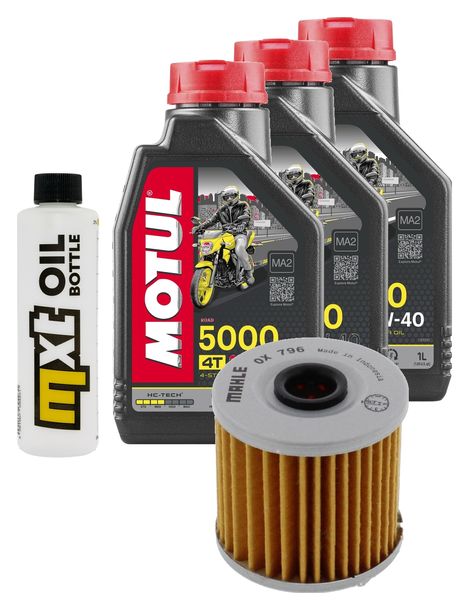 Inspektionspaket 3L 10W-40 + Ölfilter für Kawasaki KLR KLX R 650 ccm Bj. 1993 - 2003