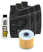 Pacote de Inspeção 3L 10W-40 + Filtro de Óleo para Kawasaki KLR KLX R 650 ccm Ano de Fabricação 1993 - 2003