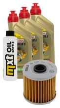 Inspectiepakket 3L 10W-40 + oliefilter voor Kawasaki KLR KLX R 650 ccm Bj. 1993 - 2003