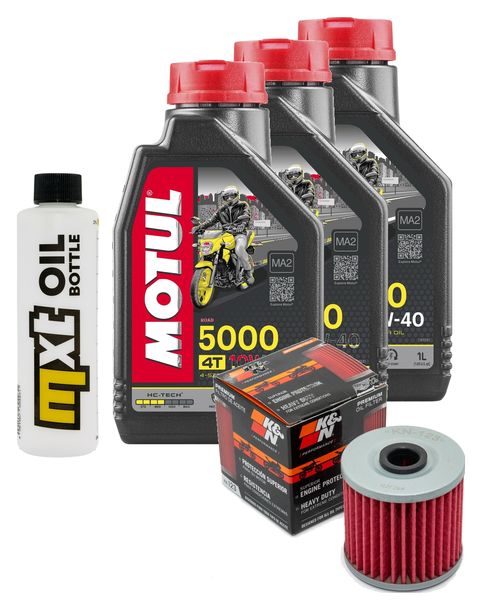 Inspektionspaket 3L 10W-40 + Ölfilter für Kawasaki KLR Tengai 650 ccm Bj. 1989 - 1991