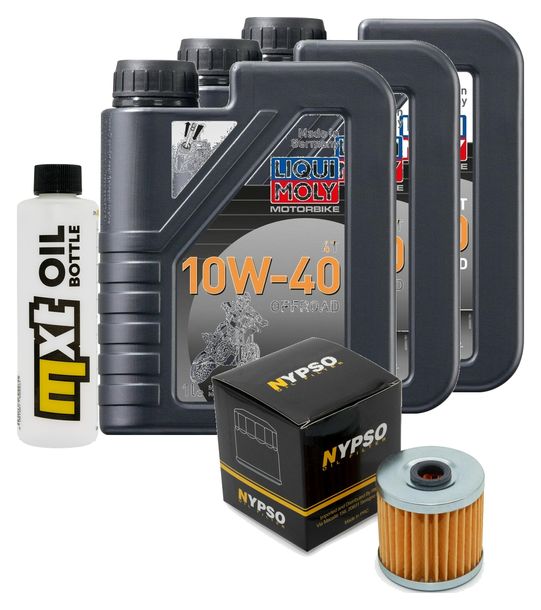 Inspektionspaket 3L 10W-40 + Ölfilter für Kawasaki KLR Tengai 650 ccm Bj. 1989 - 1991