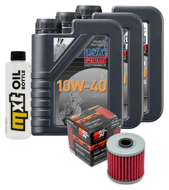 Inspektionspaket 3L 10W-40 + Ölfilter für Kawasaki KLR Tengai 650 ccm Bj. 1989 - 1991