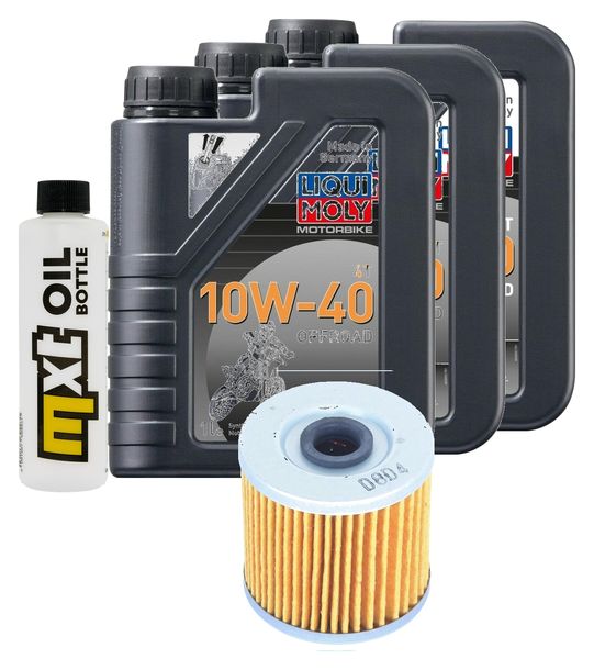Inspektionspaket 3L 10W-40 + Ölfilter für Kawasaki KLR Tengai 650 ccm Bj. 1989 - 1991