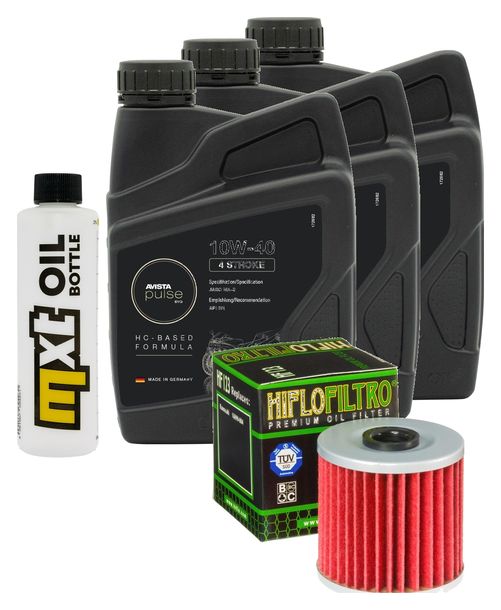 Inspektionspaket 3L 10W-40 + Ölfilter für Kawasaki KLR Tengai 650 ccm Bj. 1989 - 1991