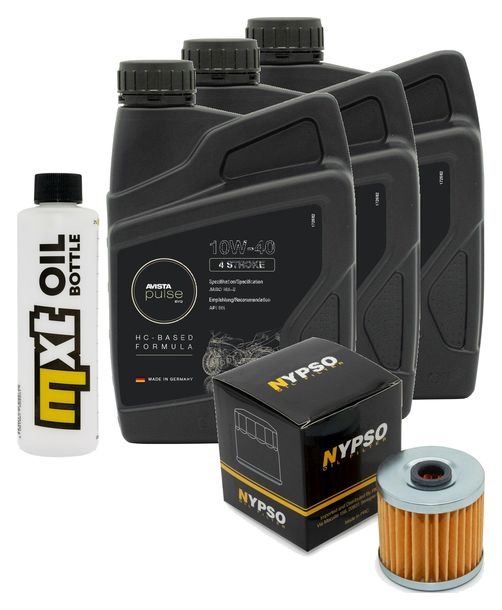 Inspektionspaket 3L 10W-40 + Ölfilter für Kawasaki KLR Tengai 650 ccm Bj. 1989 - 1991