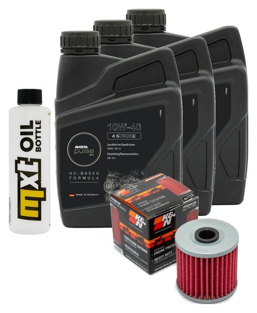Inspektionspaket 3L 10W-40 + Ölfilter für Kawasaki KLR Tengai 650 ccm Bj. 1989 - 1991