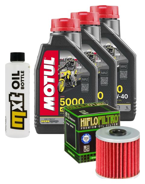 Inspektionspaket 3L 10W-40 + Ölfilter für Kawasaki KLR Tengai 650 ccm Bj. 1989 - 1991