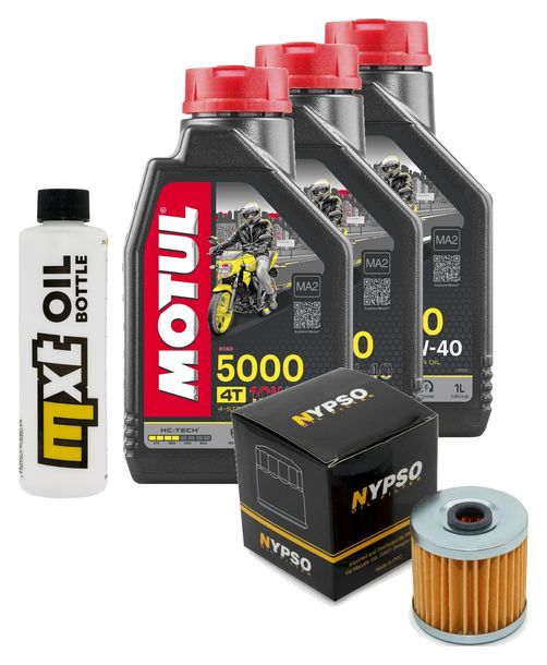 Inspektionspaket 3L 10W-40 + Ölfilter für Kawasaki KLR Tengai 650 ccm Bj. 1989 - 1991
