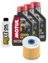 Pacote de Inspeção 3L 10W-40 + Filtro de Óleo para Kawasaki KLR Tengai 650 ccm Ano. 1989 - 1991