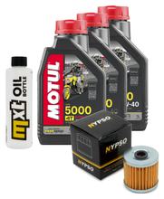 Pacote de Inspeção 3L 10W-40 + Filtro de Óleo para Kawasaki KLR Tengai 650 ccm Ano. 1989 - 1991