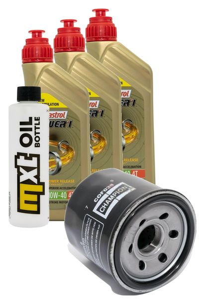 Pacchetto di ispezione 3L 10W-40+filtro olio per Kawasaki KLV 1000 ccm Anno 2004 - 2005