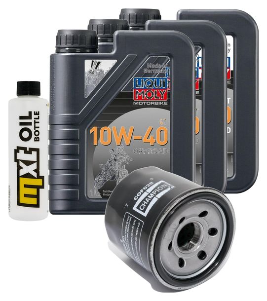 Pacchetto di ispezione 3L 10W-40+filtro olio per Kawasaki KLV 1000 ccm Anno 2004 - 2005