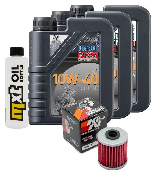 Inspektionspaket 3L 10W-40 + Ölfilter für Kawasaki KLV 1000 ccm Bj. 2004 - 2005