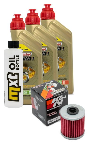 Inspektionspaket 3L 10W-40 + Ölfilter für Kawasaki KLV 1000 ccm Bj. 2004 - 2005