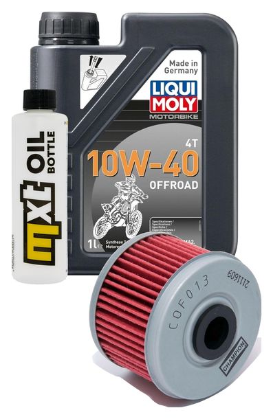 Pacchetto di ispezione 1L 10W-40+filtro olio per Kawasaki KLX CAF 125 ccm Anno 2010