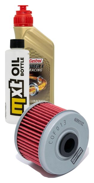 Inspektionspaket 1L 10W-50 + Ölfilter für Kawasaki KLX CAF 125 ccm Bj. 2011 - 2012