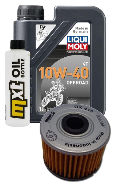 Paquete de inspección 1L 10W-40 con filtro de aceite para Kawasaki KLX D-Tracker 125 ccm Año 2010 - 2012
