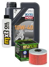 Inspektionspaket 1L 10W-40 + Ölfilter für Kawasaki KLX D-Tracker 125 ccm Bj. 2010 - 2012