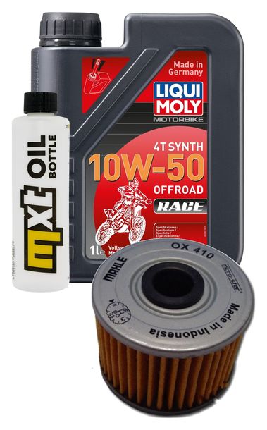 Paquete de inspección 1L 10W-50+filtro de aceite para Kawasaki KLX D-Tracker 125 ccm Año 2013