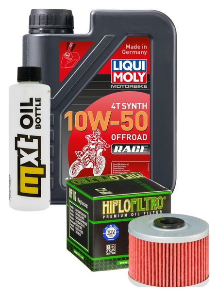 Paquet d'inspection 1L 10W-50+filtre à huile pour Kawasaki KLX D-Tracker 125 ccm Année 2013