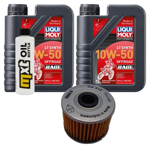 Inspektionspaket 2L 10W-50 + Ölfilter für Honda XL R XR 250 / 450 ccm Bj. 1986 - 2019