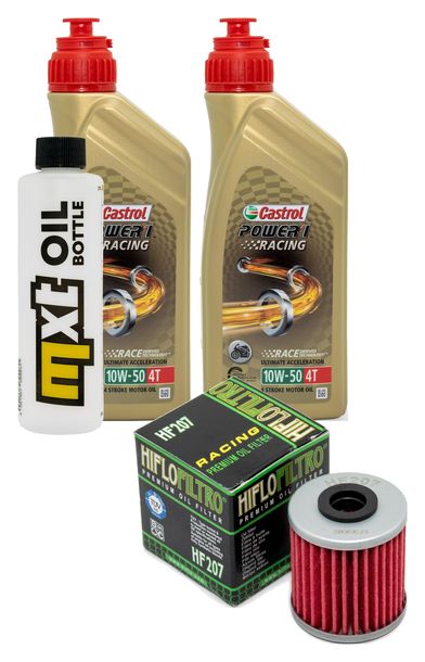 Inspektionspaket 2L 10W-50 + Ölfilter für Kawasaki KX F 250 ccm Bj. 2004 - 2008