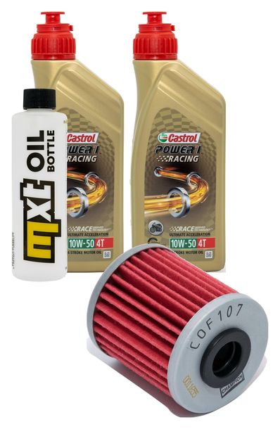 Inspektionspaket 2L 10W-50 + Ölfilter für Kawasaki KX F 250 ccm Bj. 2004 - 2008