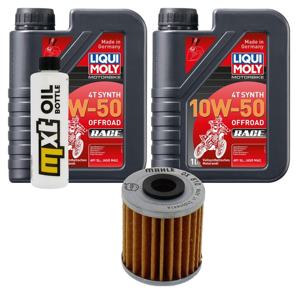 Inspektionspaket 2L 10W-50 + Ölfilter für Kawasaki KX F 250 ccm Bj. 2004 - 2008