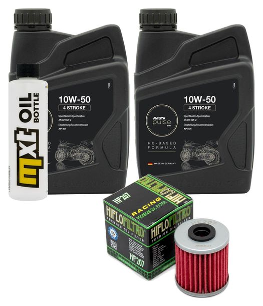 Inspektionspaket 2L 10W-50 + Ölfilter für Kawasaki KX F 250 ccm Bj. 2004 - 2008
