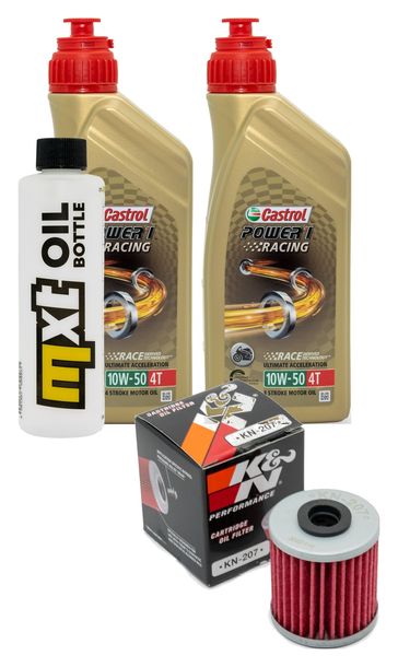 Inspektionspaket 2L 10W-50 + Ölfilter für Kawasaki KX F 250 ccm Bj. 2004 - 2008
