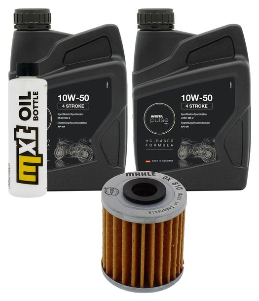 Inspektionspaket 2L 10W-50 + Ölfilter für Kawasaki KX F 250 ccm Bj. 2004 - 2008