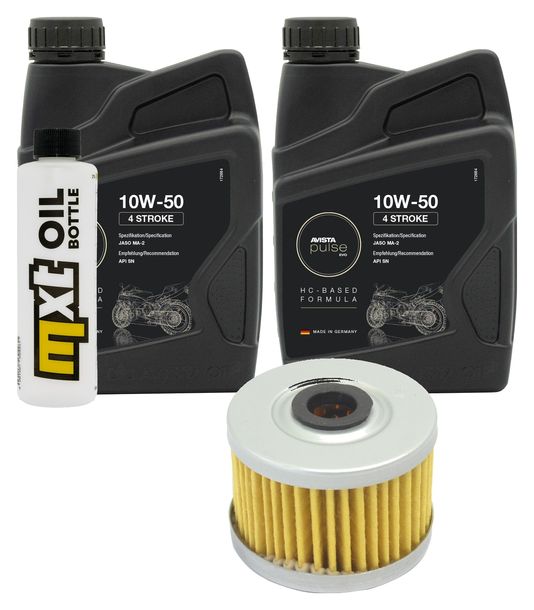 Inspektionspaket 2L 10W-50 + Ölfilter für Kawasaki KX F 250 ccm Bj. 2004 - 2008