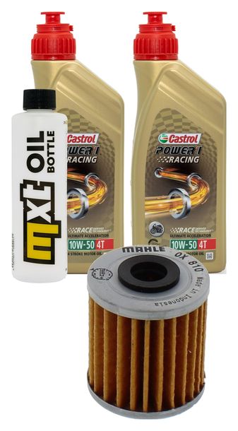 Inspektionspaket 2L 10W-50 + Ölfilter für Kawasaki KX F 250 ccm Bj. 2004 - 2008