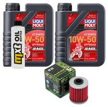 Pacote de Inspeção 2L 10W-50 + Filtro de Óleo para Kawasaki KX F 250 ccm Ano Fabricação. 2004 - 2008