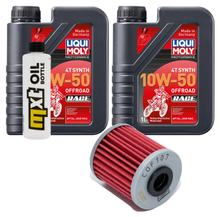 Pacote de Inspeção 2L 10W-50 + Filtro de Óleo para Kawasaki KX F 250 ccm Ano Fabricação. 2004 - 2008