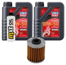 Pacote de Inspeção 2L 10W-50 + Filtro de Óleo para Kawasaki KX F 250 ccm Ano Fabricação. 2004 - 2008