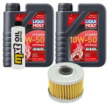 Pacote de Inspeção 2L 10W-50 + Filtro de Óleo para Kawasaki KX F 250 ccm Ano Fabricação. 2004 - 2008