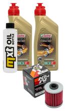 Pacote de Inspeção 2L 10W-50 + Filtro de Óleo para Kawasaki KX F 250 ccm Ano Fabricação. 2004 - 2008