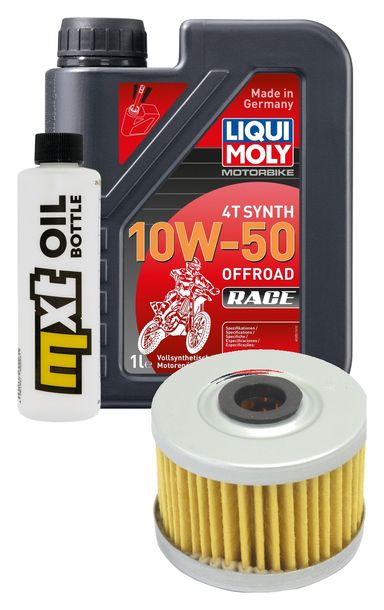 Inspektionspaket 1L 10W-50 + Ölfilter für Kawasaki KX F 250 ccm Bj. 2009