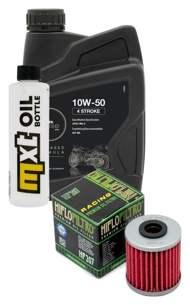 Inspektionspaket 1L 10W-50 + Ölfilter für Kawasaki KX F 250 ccm Bj. 2009