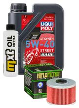 1L 5W-40 inspection package+ oil filter for Kawasaki KX F 450 ccm Year 2010 - 2015