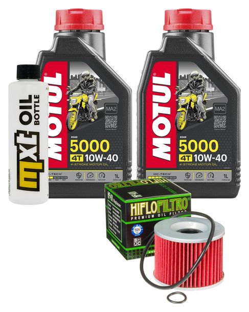 Inspektionspaket 2L 10W-40 + Ölfilter für Kawasaki Ninja R 250 ccm Bj. 2008 - 2012