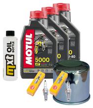 Pacchetto di ispezione 3L 10W-40 + filtro olio + 2x candela per Kawasaki VN Classic 800 ccm Anno 2000