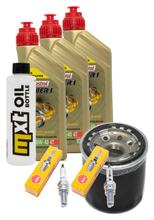 Inspection package 3L 10W-40 + oil filter + 2x spark plug for Kawasaki VN Classic 800 ccm Year 2000