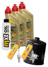 Pacchetto di ispezione 3L 10W-40 + filtro olio + 2x candela per Kawasaki VN Classic 800 ccm Anno 2001 - 2002