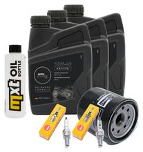 Paquete de inspección 3L 10W-40 + filtro de aceite + 2 bujías para Kawasaki VN Classic 800 ccm Año 2001 - 2002