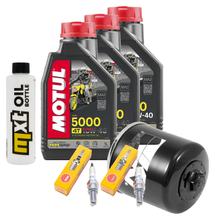 Kit d'inspection 3L 10W-40 + filtre à huile + 2 bougies pour Kawasaki VN Classic 800 ccm Année 2003 - 2004
